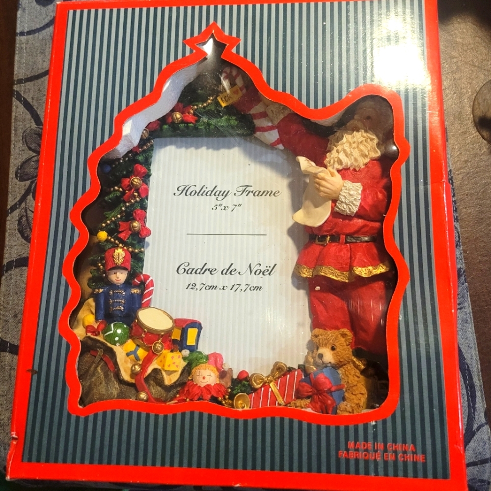 Holiday 5x7 Santa Clause 3D Ceramic Frame
